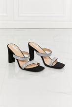 Load image into Gallery viewer, MMShoes Leave A Little Sparkle Rhinestone Block Heel Sandal in Black