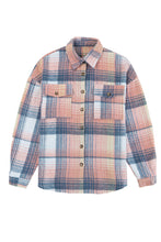 Load image into Gallery viewer, Plaid Dropped Shoulder Shacket