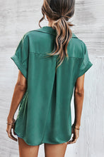 Load image into Gallery viewer, Satin Button Down Collared Shirt
