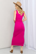 Load image into Gallery viewer, Zenana Scoop Neck Sleeveless Maxi Dress in Magenta