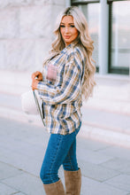 Load image into Gallery viewer, Plaid Raw Hem Button-Up Shirt