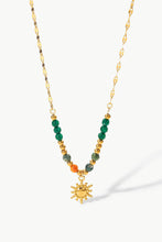 Load image into Gallery viewer, Sun Pendant Natural Stone Necklace