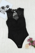 Load image into Gallery viewer, Cutout Lace Yoke Bodysuit