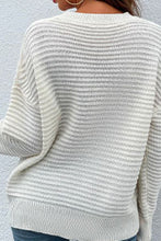 Load image into Gallery viewer, Cutout Horizontal Rib-Knit Sweater