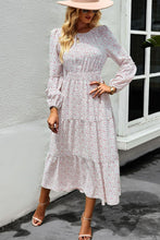 Load image into Gallery viewer, Ditsy Floral Round Neck Tiered Dress