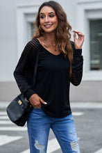 Load image into Gallery viewer, Sheer Striped V-Neck Top