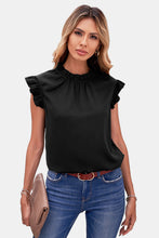 Load image into Gallery viewer, Ruffle Mock Neck Sleeveless Top