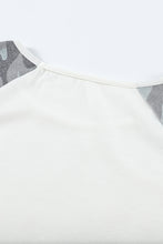 Load image into Gallery viewer, Camouflage and Stripe Print Raglan Top
