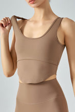 Load image into Gallery viewer, Cutout Curved Hem Sports Tank
