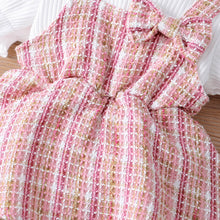 Load image into Gallery viewer, Baby Girl Tweed Faux Layered Bodysuit Dress