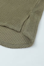 Load image into Gallery viewer, Waffle-Knit Notched High-Low Top