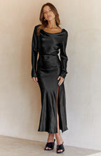 Load image into Gallery viewer, Cowl Neck Long Sleeve Maxi Dress