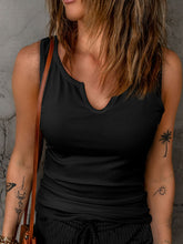 Load image into Gallery viewer, Ribbed Notched Tank Top