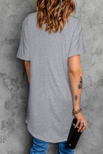 Load image into Gallery viewer, Round Neck Short Sleeve Tunic Tee