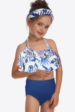Load image into Gallery viewer, Printed Layered Halter Neck Two-Piece Swim Set