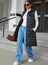 Load image into Gallery viewer, Snap Front Quilted Duster Vest with Pockets