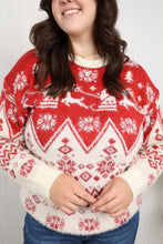 Load image into Gallery viewer, Haptics Full Size Christmas Fuzzy Dropped Shoulder Sweater