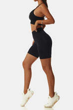 Load image into Gallery viewer, Crisscross Sports Bra and Biker Shorts Set