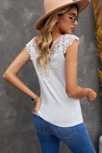 Load image into Gallery viewer, Spliced Lace V-Neck Top