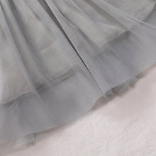 Load image into Gallery viewer, Girls Round Neck Ribbed Tulle Dress