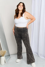 Load image into Gallery viewer, Zenana Full Size Acid Wash Wide Waistband Flare Leggings