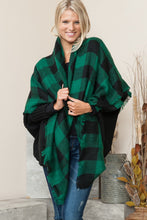 Load image into Gallery viewer, Justin Taylor Plaid Raw Hem Scarf in Green/Black