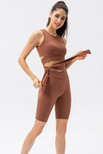 Load image into Gallery viewer, Crisscross Waistband Slim Fit Sports Shorts