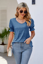 Load image into Gallery viewer, Flounce Sleeve V-Neck Tee
