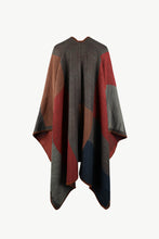 Load image into Gallery viewer, Color Block Open Front Poncho