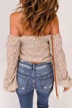 Load image into Gallery viewer, Ditsy Floral Off-Shoulder Frill Trim Cropped Top