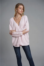 Load image into Gallery viewer, Rib-Knit Surplice Reversible Sweater