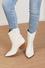 Load image into Gallery viewer, Qupid Howdy Y'all Corp Mid-Calf Cowboy Boots in Stone