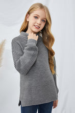 Load image into Gallery viewer, Girls Dropped Shoulder Turtleneck Sweater