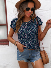 Load image into Gallery viewer, Textured Flutter Sleeve Blouse