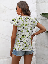 Load image into Gallery viewer, Textured Flutter Sleeve Blouse