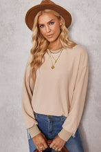 Load image into Gallery viewer, Round Neck Dropped Shoulder Sweatshirt