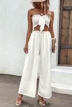 Load image into Gallery viewer, Smocked Tube Top and Wide Leg Pants Set
