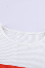 Load image into Gallery viewer, Contrast Striped Print Color Block Top