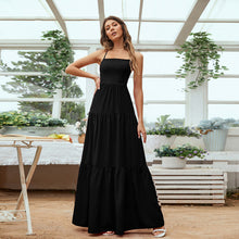 Load image into Gallery viewer, Lace-Up Tiered Maxi Dress