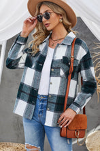Load image into Gallery viewer, Plaid Button Down Shirt Jacket with Breast Pockets