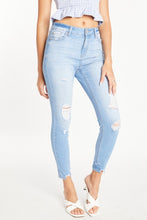 Load image into Gallery viewer, High waisted skinny with shredded abrasion