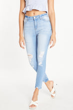 Load image into Gallery viewer, High waisted skinny with shredded abrasion