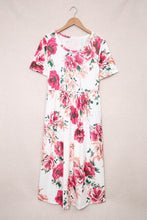 Load image into Gallery viewer, Floral Round Neck Midi Dress with Pockets