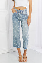 Load image into Gallery viewer, Judy Blue Full Size Parker Star Print Crop Straight Jeans