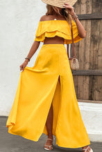 Load image into Gallery viewer, Layered Crop Top and Split Maxi Skirt Set