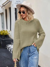 Load image into Gallery viewer, Raglan Sleeve Waffle Knit Sweater