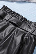 Load image into Gallery viewer, Belted Paperbag Waist PU Leather Skirt DIBS MOTHERSDAY
