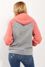 Load image into Gallery viewer, Zenana Walking at Dusk Full Size Raglan Sleeve Zip-Up Hoodie