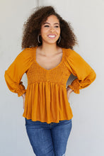 Load image into Gallery viewer, GeeGee Penthouse Full Size Smocked Blouse