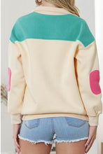 Load image into Gallery viewer, Color Block Half Snap Drawstring Sweatshirt
